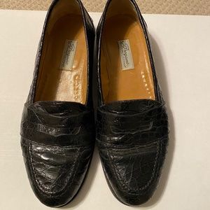 Bragano by Cole Hahn, black alligator loafer, 8.5, men